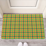 Shamrock Plaid Saint Patrick's Day Print Rubber Doormat