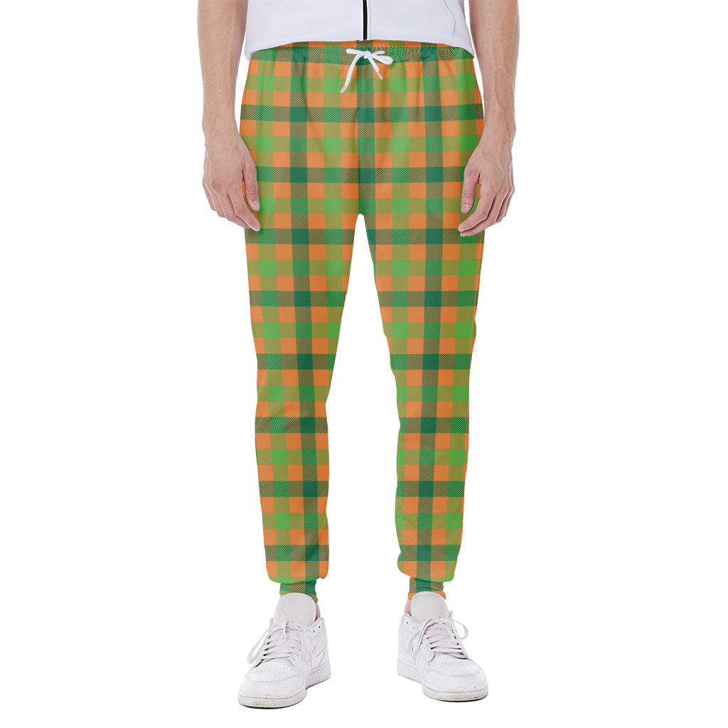 Shamrock Plaid Saint Patrick's Day Print Scuba Joggers