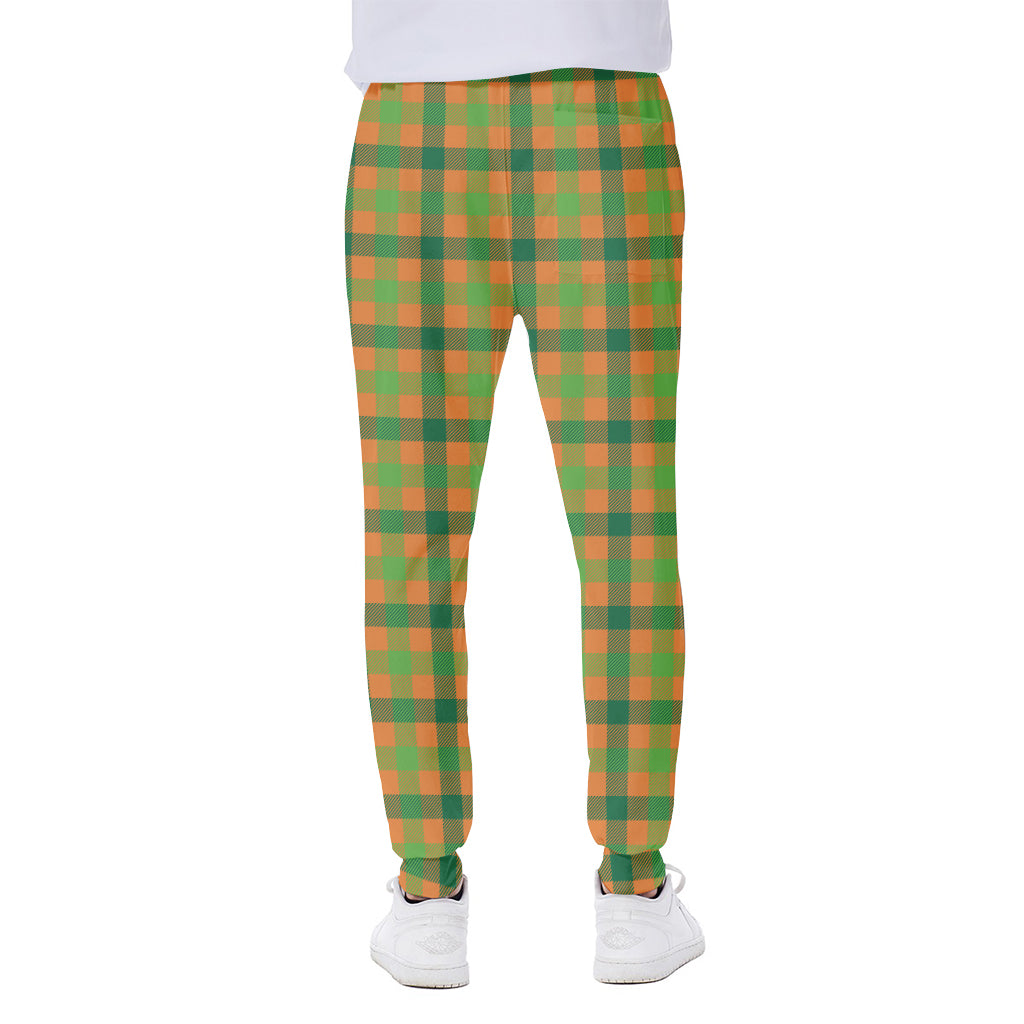 Shamrock Plaid Saint Patrick's Day Print Scuba Joggers