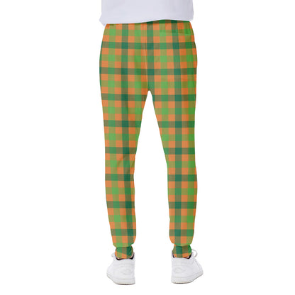 Shamrock Plaid Saint Patrick's Day Print Scuba Joggers