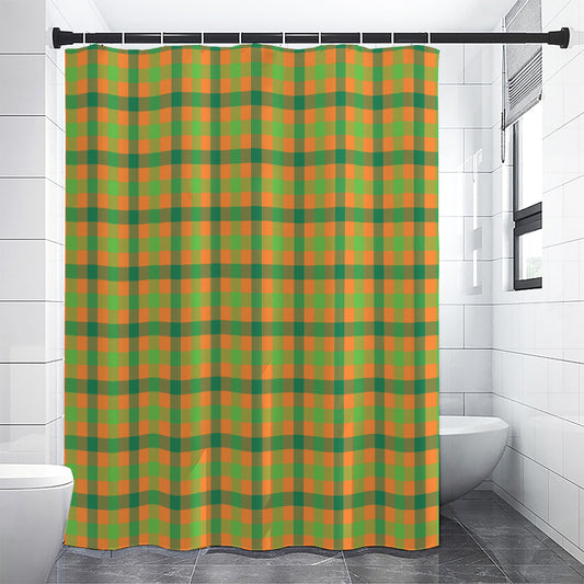 Shamrock Plaid Saint Patrick's Day Print Shower Curtain
