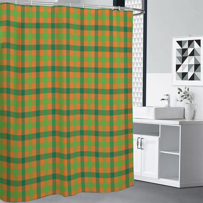 Shamrock Plaid Saint Patrick's Day Print Shower Curtain