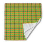 Shamrock Plaid Saint Patrick's Day Print Silk Bandana