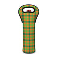 Shamrock Plaid Saint Patrick's Day Print Single Neoprene Wine Tote