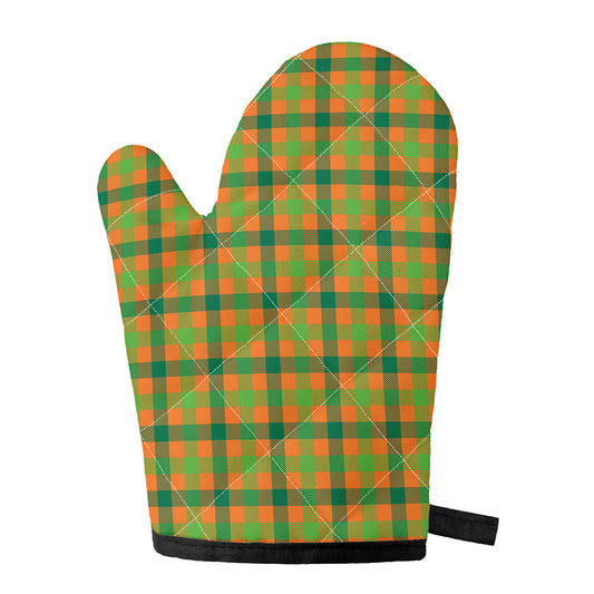 Shamrock Plaid Saint Patrick's Day Print Single Oven Mitt