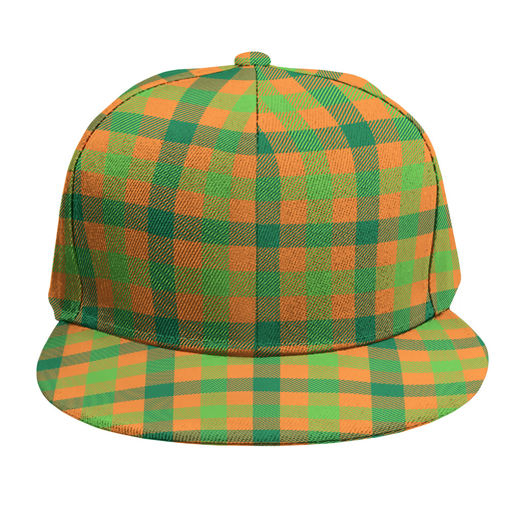 Shamrock Plaid Saint Patrick's Day Print Snapback Cap