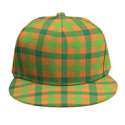 Shamrock Plaid Saint Patrick's Day Print Snapback Cap