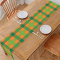 Shamrock Plaid Saint Patrick's Day Print Table Runner