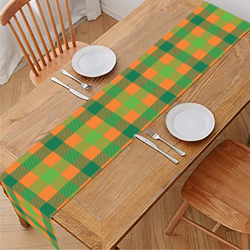 Shamrock Plaid Saint Patrick's Day Print Table Runner