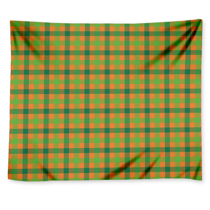Shamrock Plaid Saint Patrick's Day Print Tapestry