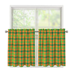 Shamrock Plaid Saint Patrick's Day Print Tier Curtains