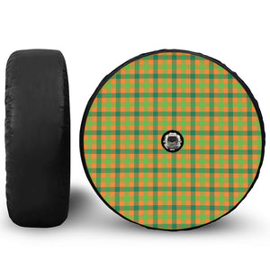 Shamrock Plaid Saint Patrick's Day Print Tire Cover With Camera Hole