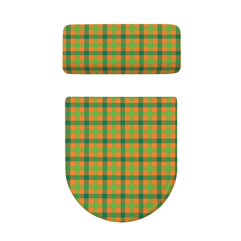 Shamrock Plaid Saint Patrick's Day Print Toilet Lid And Tank Cover Set