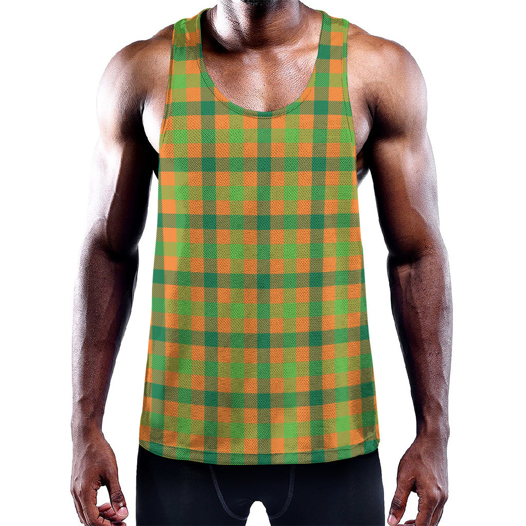 Shamrock Plaid Saint Patrick's Day Print Training Tank Top