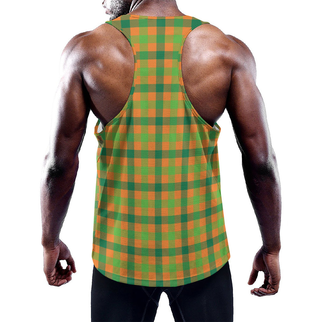 Shamrock Plaid Saint Patrick's Day Print Training Tank Top