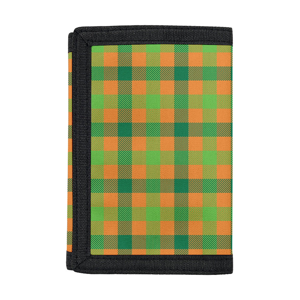 Shamrock Plaid Saint Patrick's Day Print Trifold Wallet