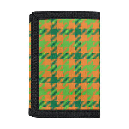 Shamrock Plaid Saint Patrick's Day Print Trifold Wallet