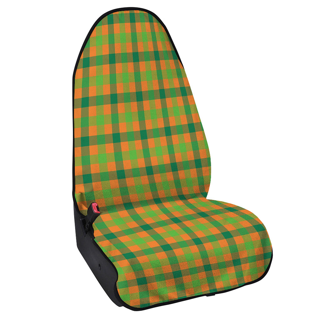Shamrock Plaid Saint Patrick's Day Print Waterproof Car Seat Cover