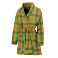 Shamrock Plaid Saint Patrick's Day Print Women's Bathrobe