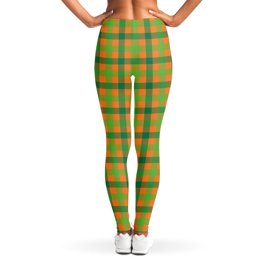 Shamrock Plaid Saint Patrick's Day Print Women's Leggings