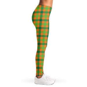 Shamrock Plaid Saint Patrick's Day Print Women's Leggings