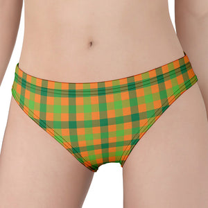 Shamrock Plaid Saint Patrick's Day Print Women's Panties