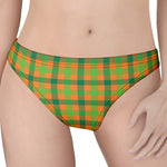 Shamrock Plaid Saint Patrick's Day Print Women's Thong