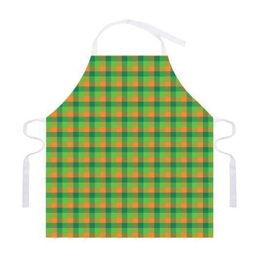 Shamrock Plaid St. Patrick's Day Print Adjustable Apron