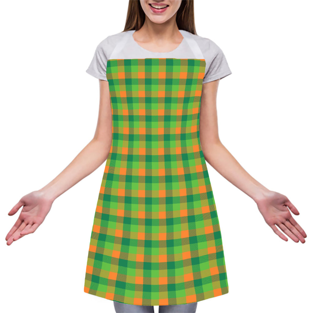 Shamrock Plaid St. Patrick's Day Print Adjustable Apron