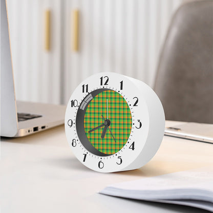 Shamrock Plaid St. Patrick's Day Print Alarm Clock
