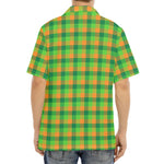 Shamrock Plaid St. Patrick's Day Print Aloha Shirt