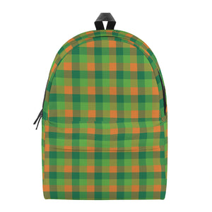 Shamrock Plaid St. Patrick's Day Print Backpack