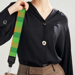 Shamrock Plaid St. Patrick's Day Print Bag Strap