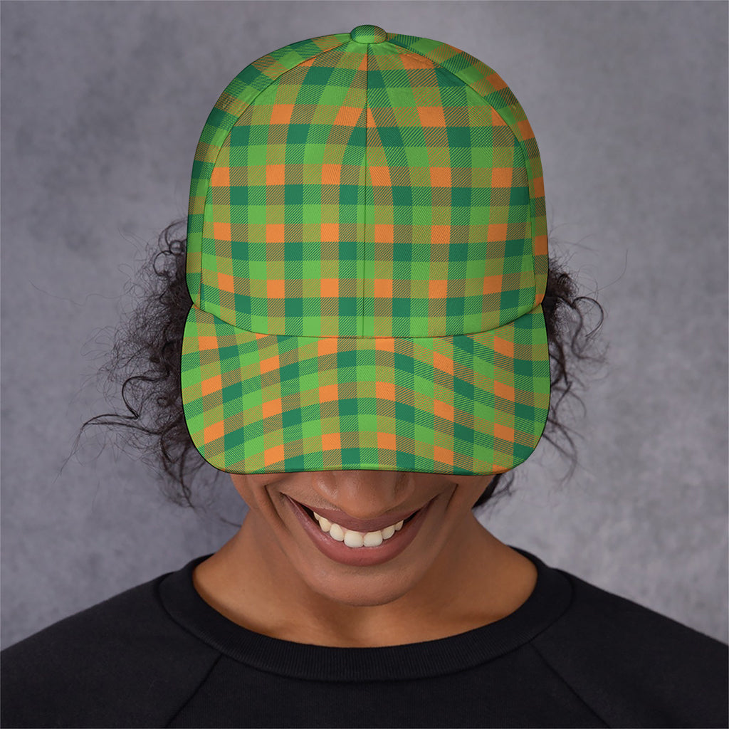 Shamrock Plaid St. Patrick's Day Print Baseball Cap