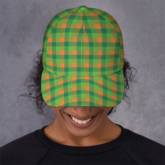 Shamrock Plaid St. Patrick's Day Print Baseball Cap