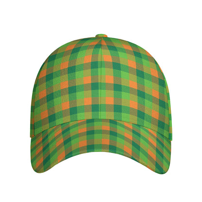 Shamrock Plaid St. Patrick's Day Print Baseball Cap