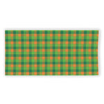 Shamrock Plaid St. Patrick's Day Print Beach Towel