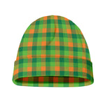 Shamrock Plaid St. Patrick's Day Print Beanie