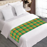 Shamrock Plaid St. Patrick's Day Print Bed Runner
