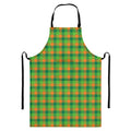 Shamrock Plaid St. Patrick's Day Print Bib Apron With Pocket