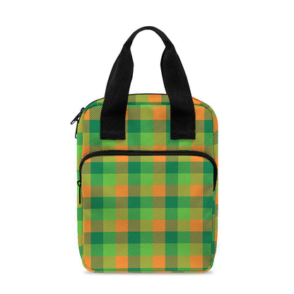 Shamrock Plaid St. Patrick's Day Print Bible Tote Bag