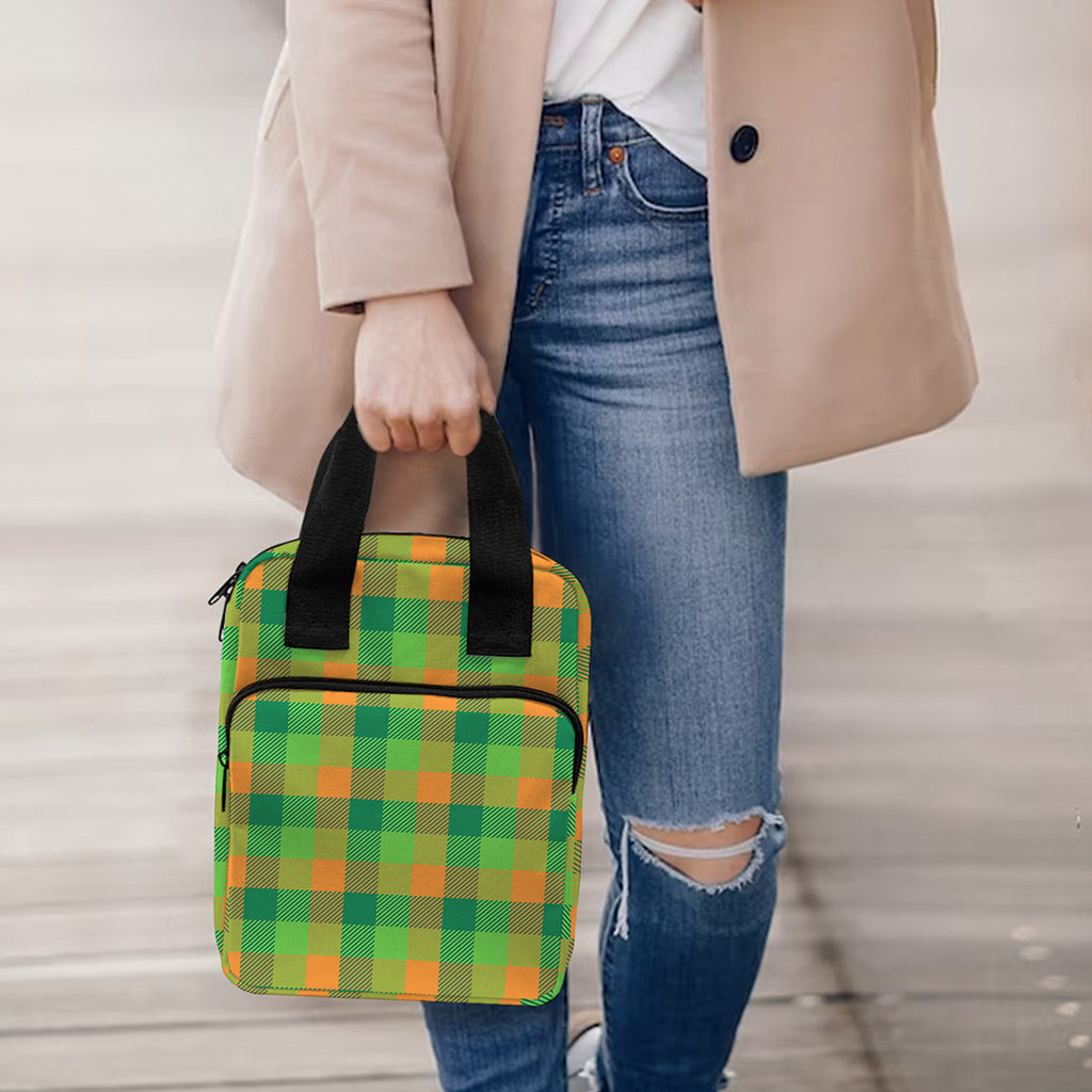 Shamrock Plaid St. Patrick's Day Print Bible Tote Bag