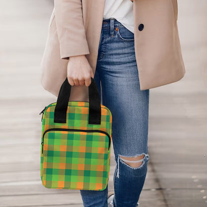 Shamrock Plaid St. Patrick's Day Print Bible Tote Bag