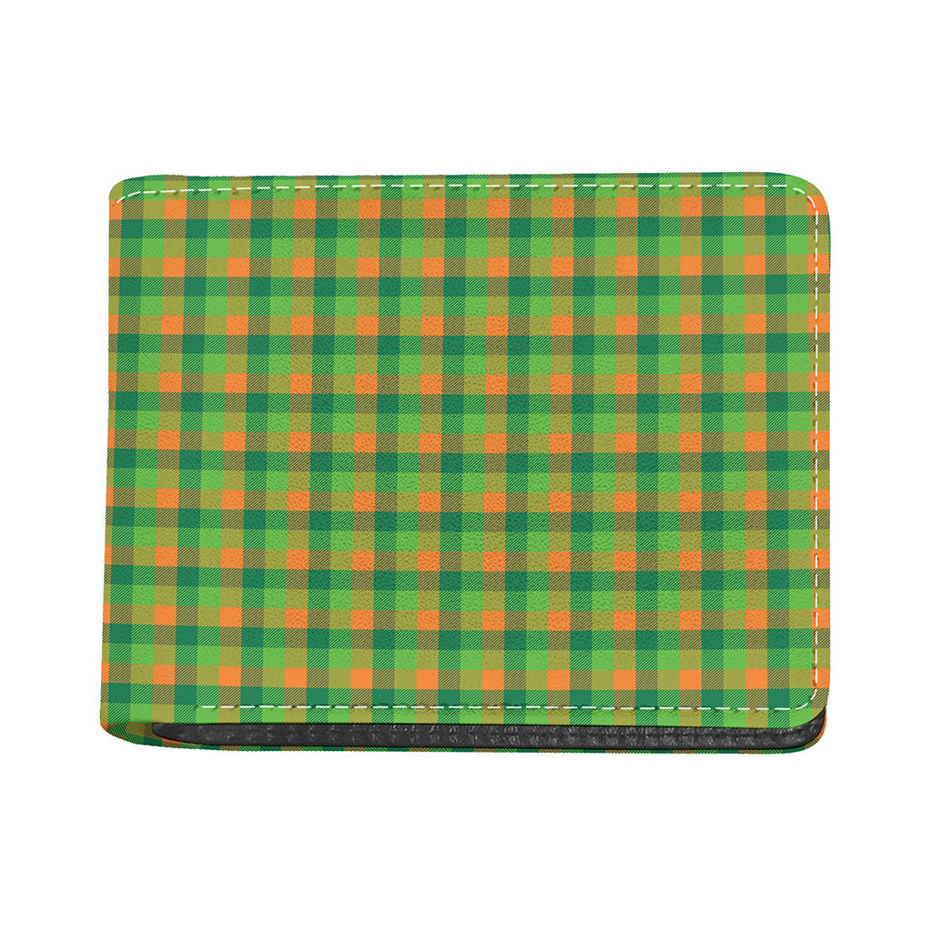 Shamrock Plaid St. Patrick's Day Print Bifold Wallet