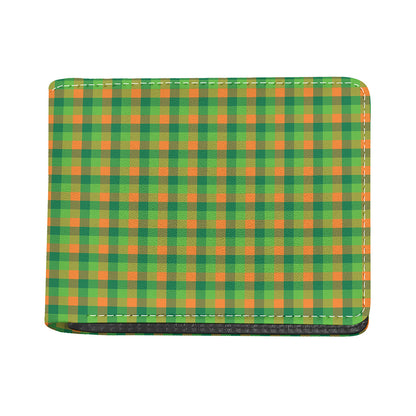 Shamrock Plaid St. Patrick's Day Print Bifold Wallet