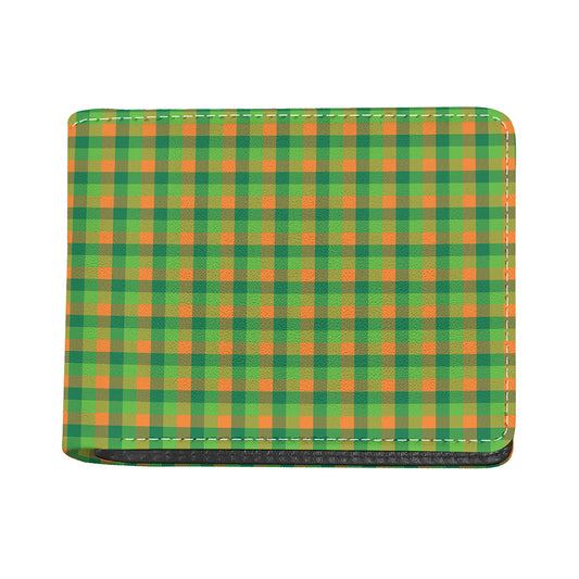 Shamrock Plaid St. Patrick's Day Print Bifold Wallet