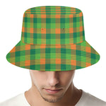 Shamrock Plaid St. Patrick's Day Print Bucket Hat