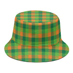 Shamrock Plaid St. Patrick's Day Print Bucket Hat