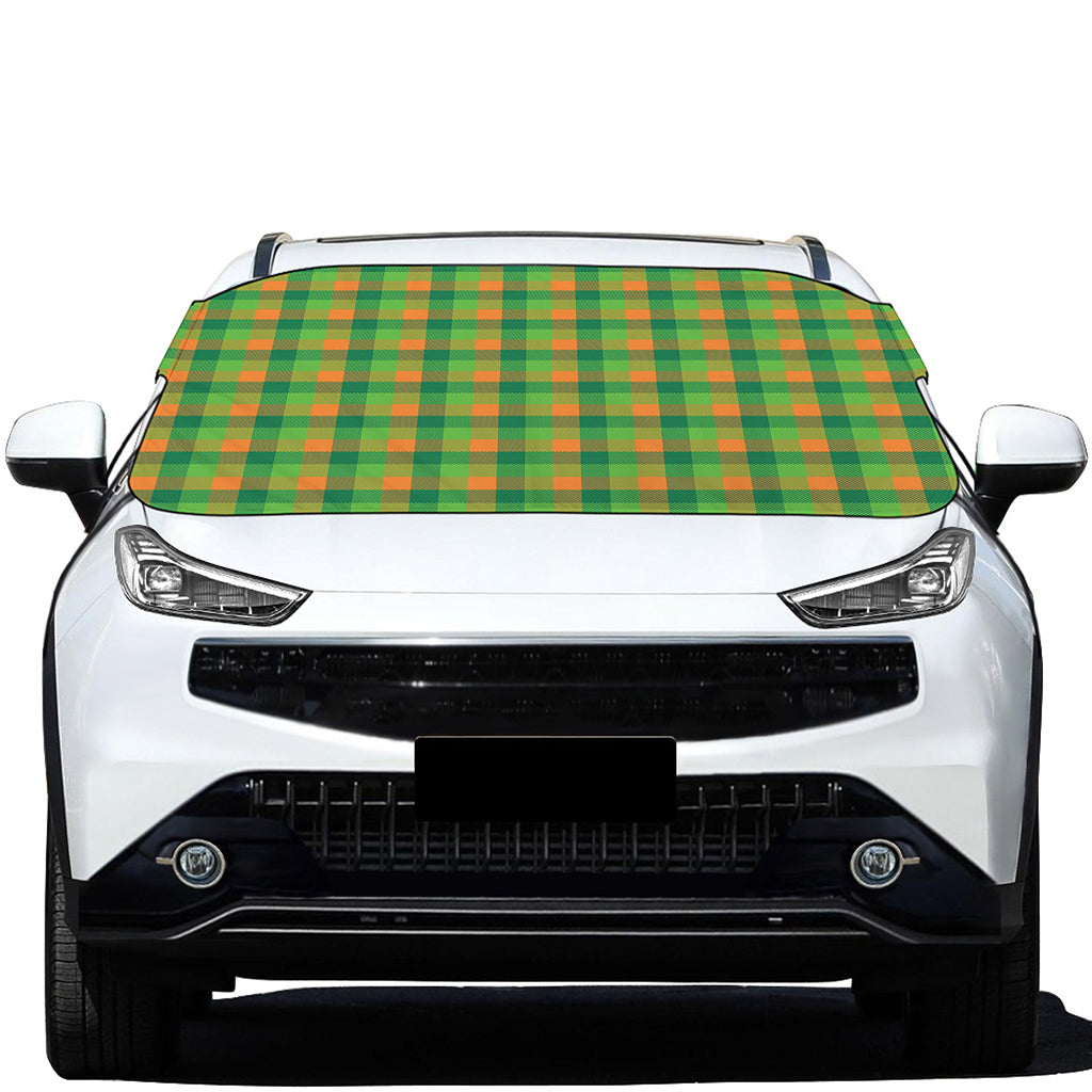 Shamrock Plaid St. Patrick's Day Print Car Windshield Snow Cover