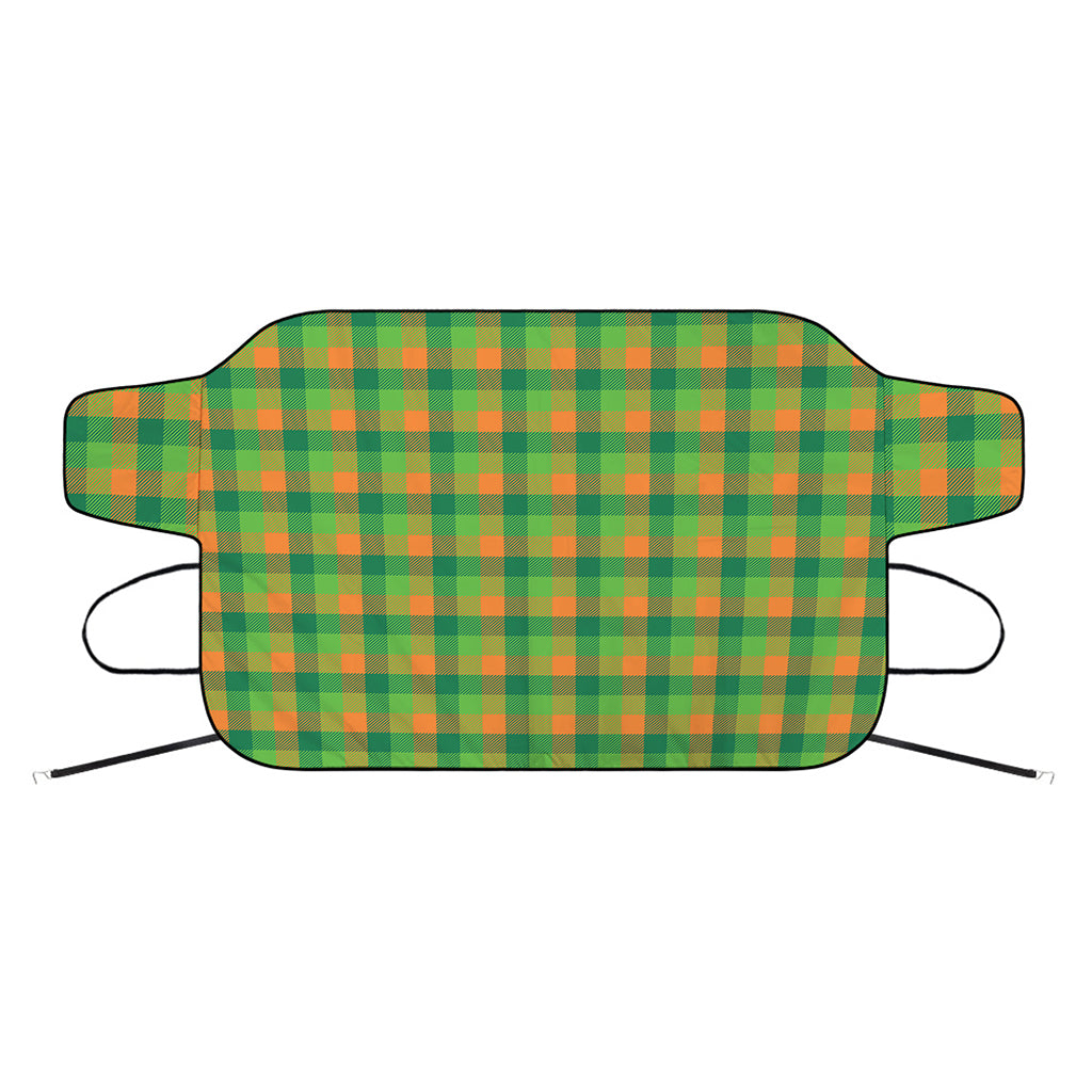 Shamrock Plaid St. Patrick's Day Print Car Windshield Snow Cover